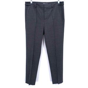 Vince Women Pants 6 Gray Flat Front Pants Wool Blend Straight Leg Trousers